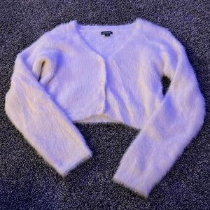 Fluffy cropped sweater
